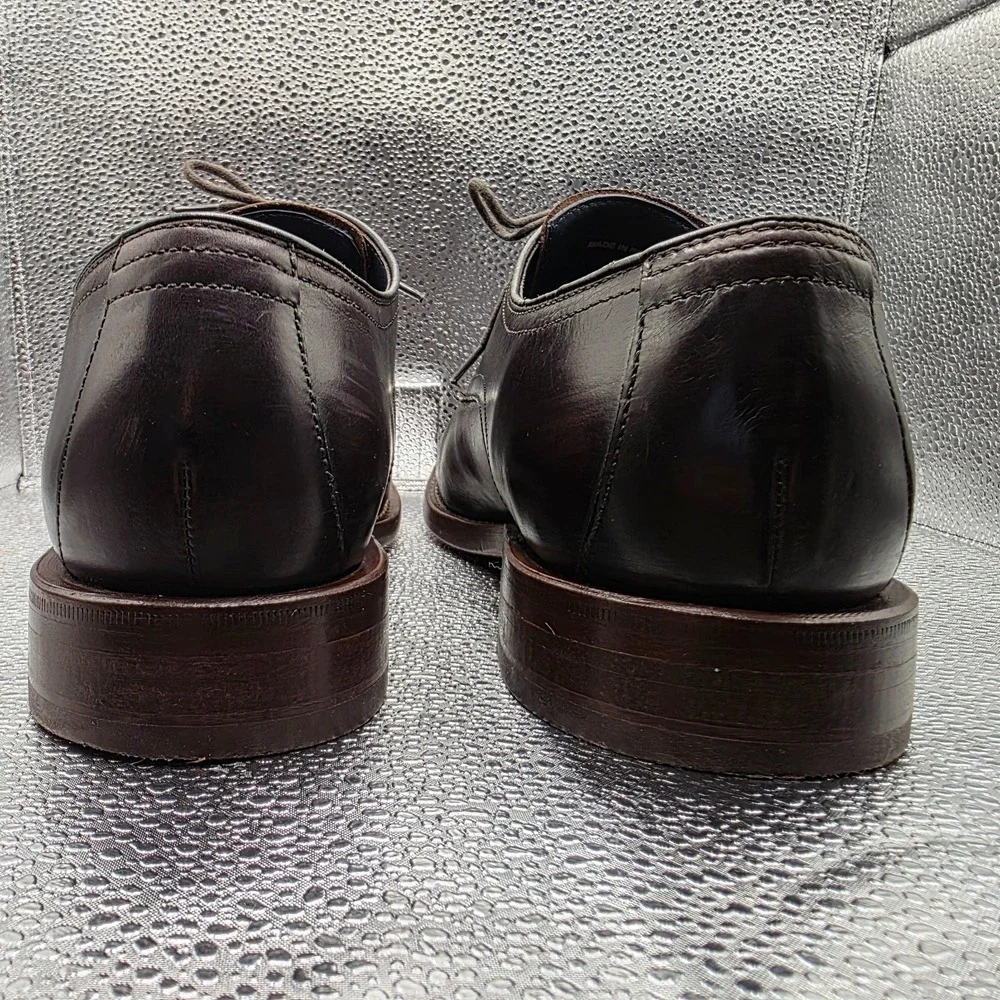 Cole Haan Grand Plain Toe Oxfords Brown Leather Mens Size 9.5 Dress Shoes C11659